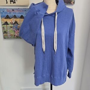 Aerie Classic Blue Hoodie with White Drawstrings